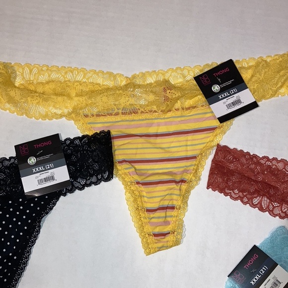 Lot of Lacey thongs underwear size XXXL juniors 21 plus size lace - Picture 4 of 6